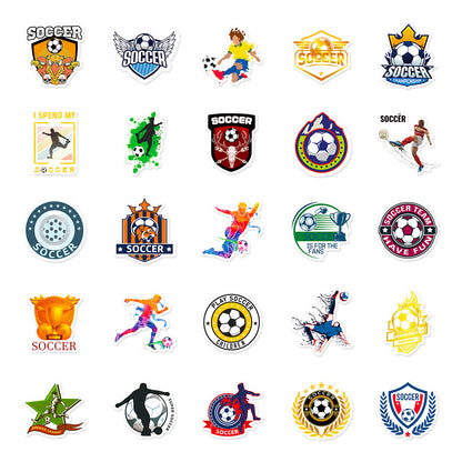 Football Stickers World Cup Series 50PCS – Premium Waterproof Decor🏆 Kawaii Stickers