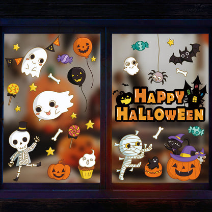 Halloween Stickers – Cute  Scary Static Window Decals 🎃
