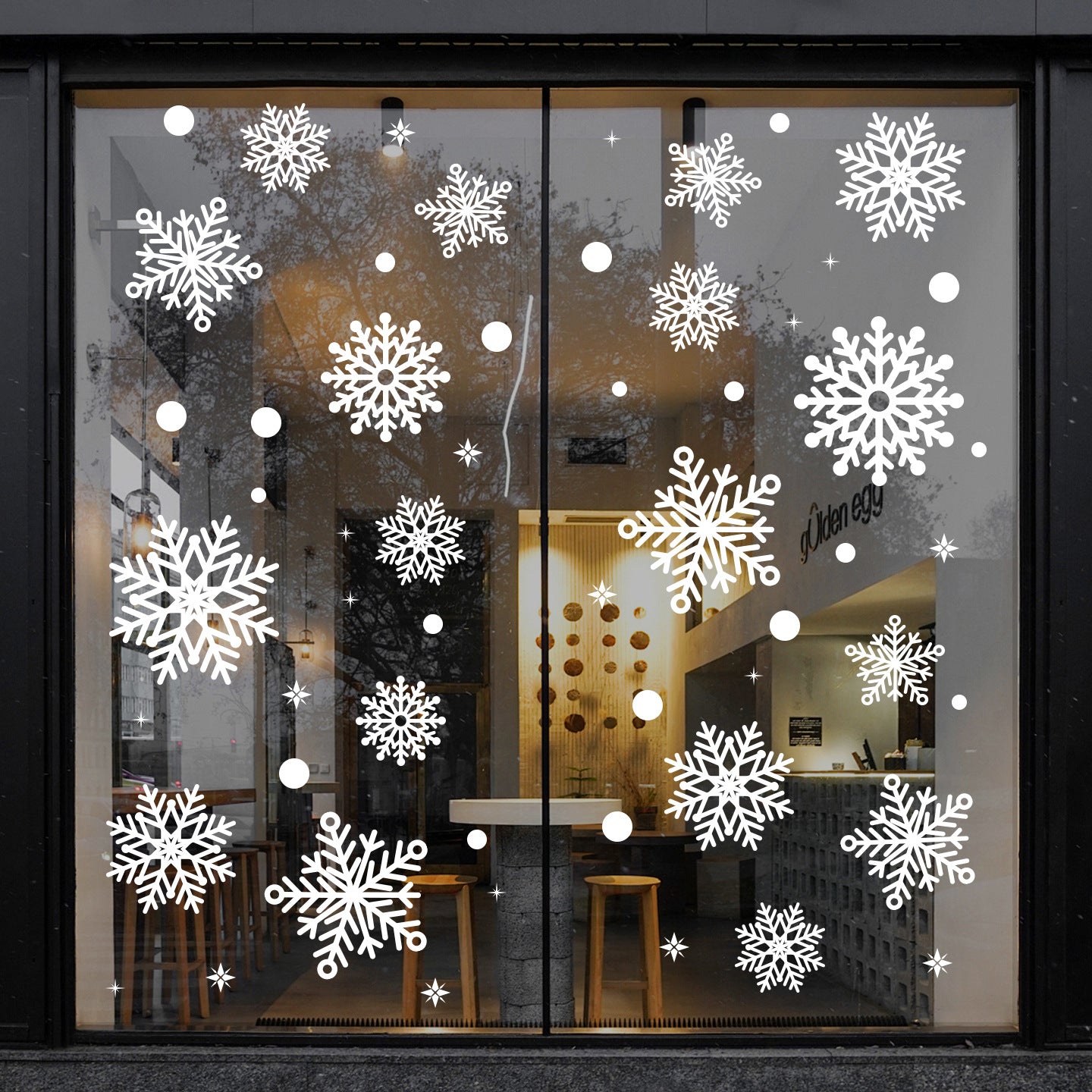 ❄️ Christmas Decoration Snowflake Window Stickers | Static Cling Glass Decals 🎄 Kawaii Stickers