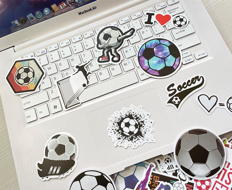 Football Stickers – 50PCS Cartoon Sports Graffiti – Waterproof PVC – Laptop, Water Bottle & Luggage Decor – Kawaii Stickers Kawaii Stickers