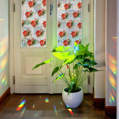 🌺 Holographic Red Flowers & Red Berries Window Stickers – Bright & Colorful 🌺 Kawaii Stickers