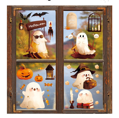 🎃👻Halloween Cute Ghost & Pumpkin Static Window Stickers 🎃👻 Kawaii Stickers