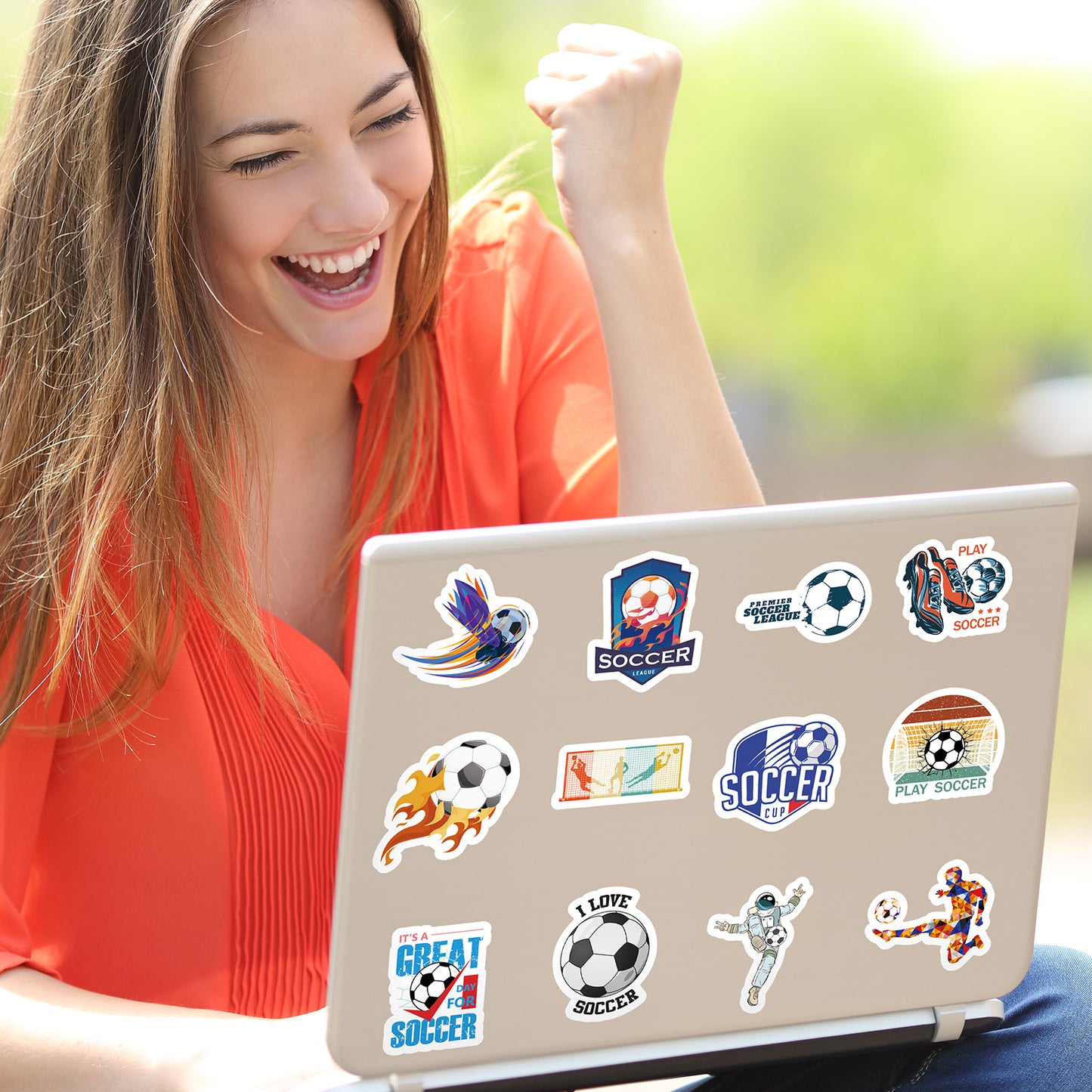 ⚽ 50PCS Football Stickers – Waterproof PVC World Cup Stars & Trophy Pack – Cool Stickers for Water Bottles, Laptops & iPhones Kawaii Stickers