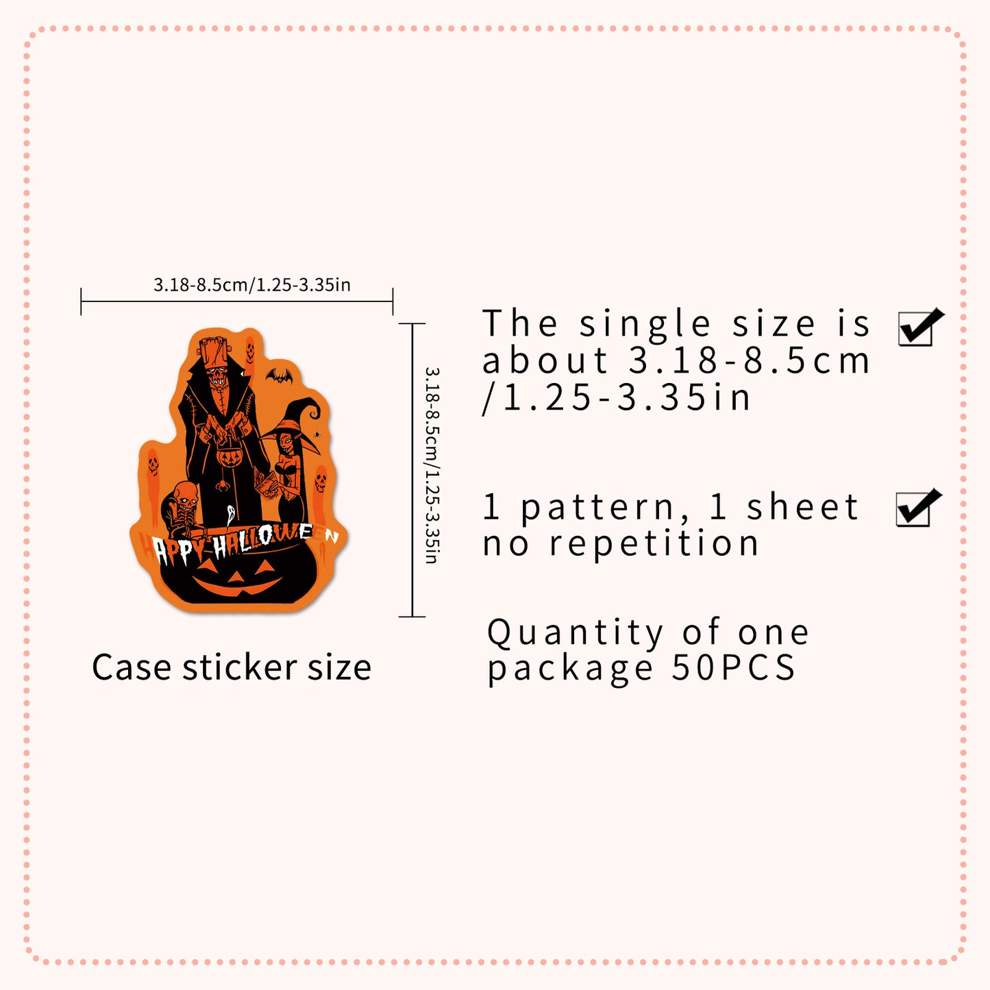 🎃 50 Pcs Vintage Halloween Stickers – Pumpkin Festival Decoration for Phone & Laptop 🎃✨ Kawaii Stickers