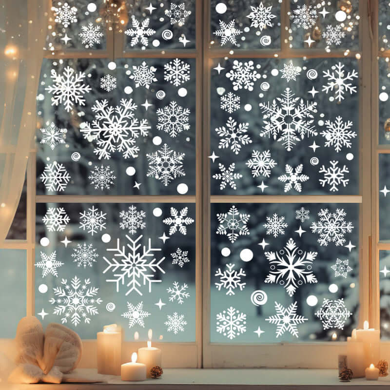 Snowflake Window Stickers ❄️ Party & Christmas Glass Decoration-7