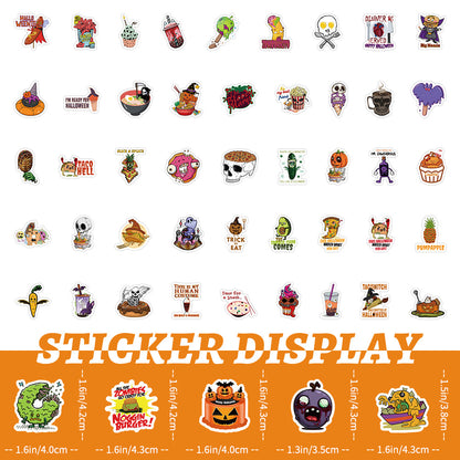 Halloween Stickers Pack 50pcs Ghost Horror Decals