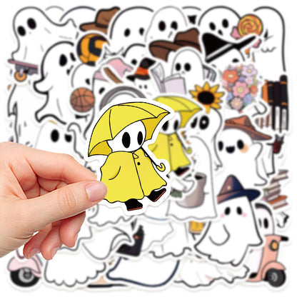 Halloween Stickers  Cute Ghost Graffiti Halloween Sticker Pack (50pcs)