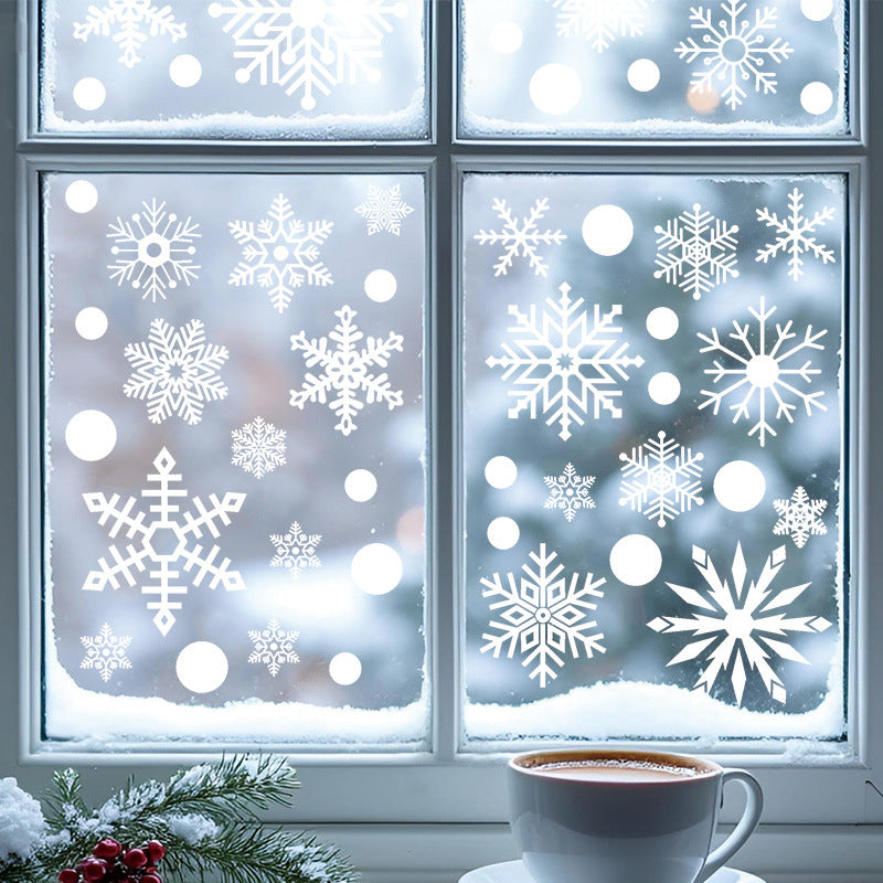 🎄 White Snowflake Window Stickers – Christmas Glass Decals for Festive Holiday Decor 🎄 Kawaii Stickers