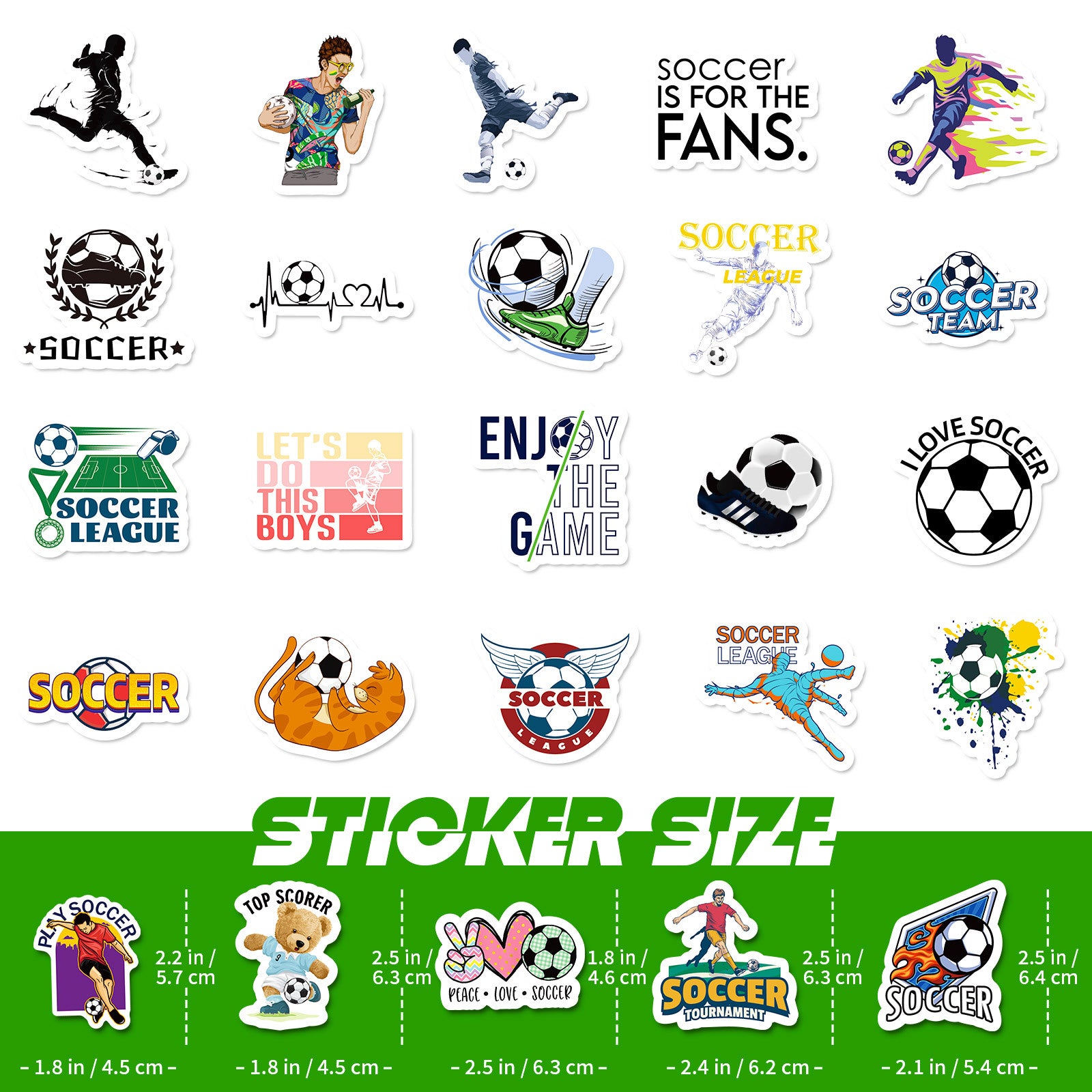 ⚽Football Stickers – 50PCS World Cup Stars Waterproof Laptop, Water Bottle & Phone Decals 2025 🎨✨ Kawaii Stickers