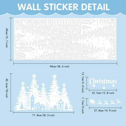 🎄 White Snowflake Window Stickers – Christmas Glass Decals for Festive Holiday Decor 🎄 F as Shown in the Figure Kawaii Stickers