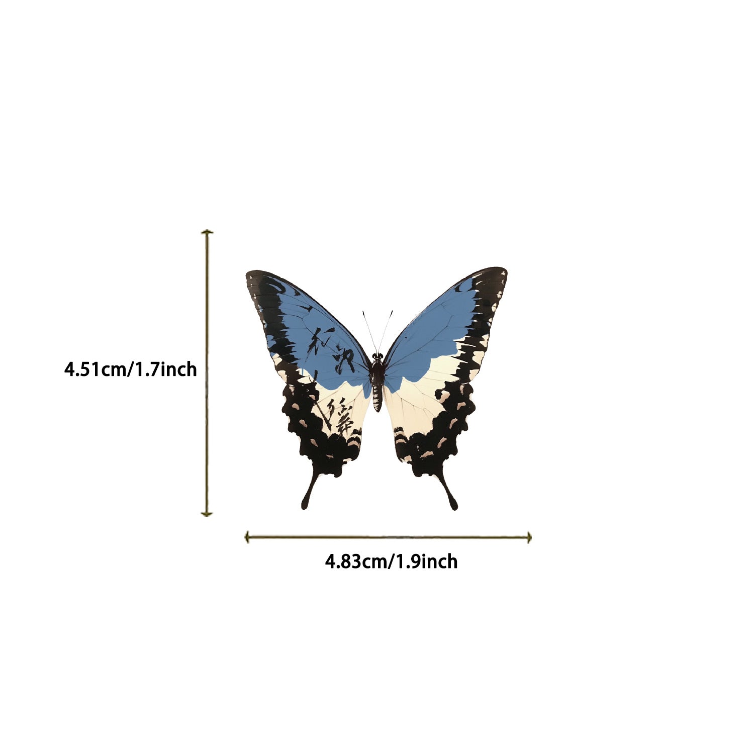 🦋🎨50pcs Ink-Style Butterfly Stickers Book | Waterproof PET Oriental Art Stickers for Journals, Notebooks, Water Cups ☕ & DIY Crafts Kawaii Stickers