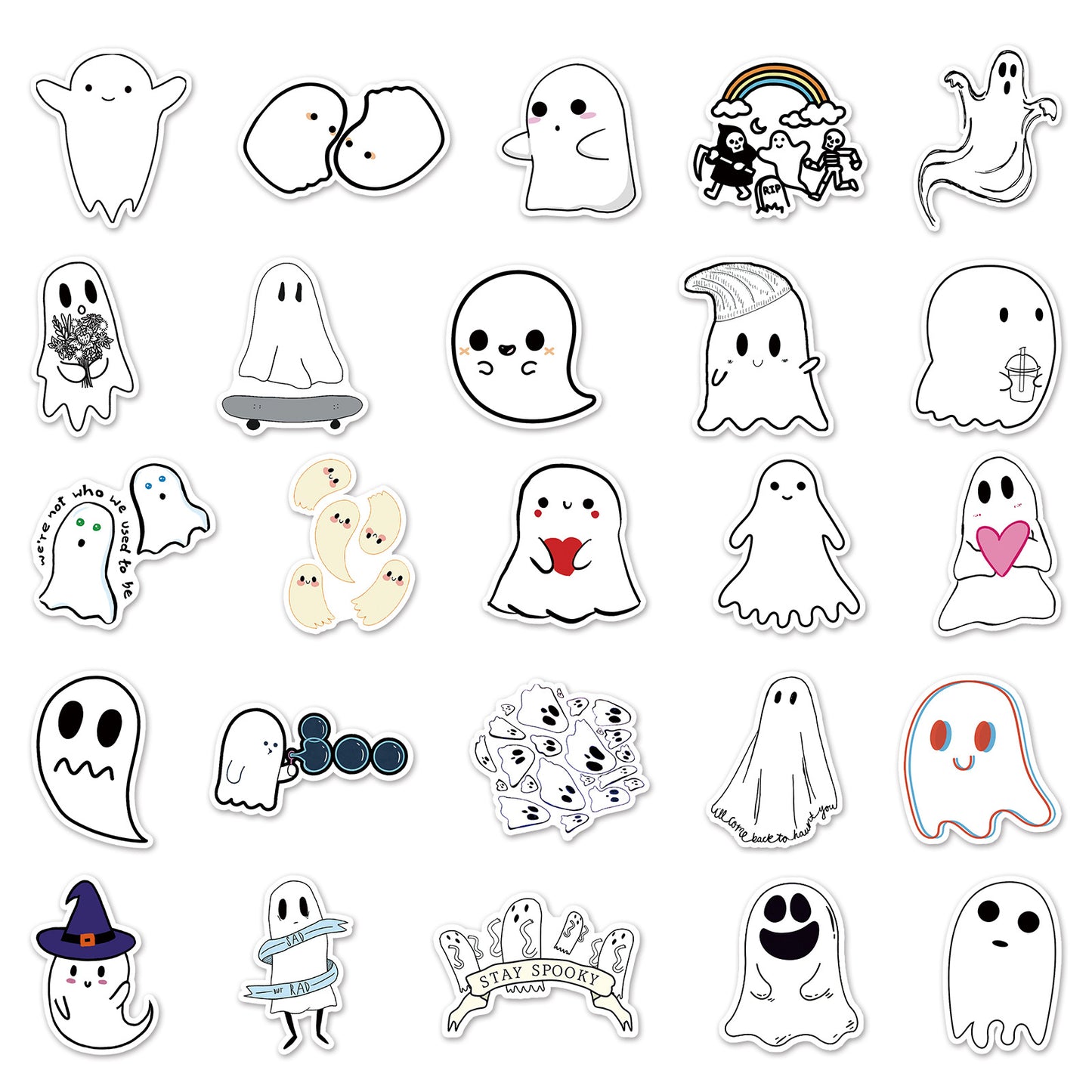 Halloween Stickers – Ghost Graffiti Any Surface (100pcs)