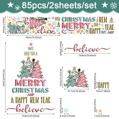 Christmas Tree Stickers for Window Decoration