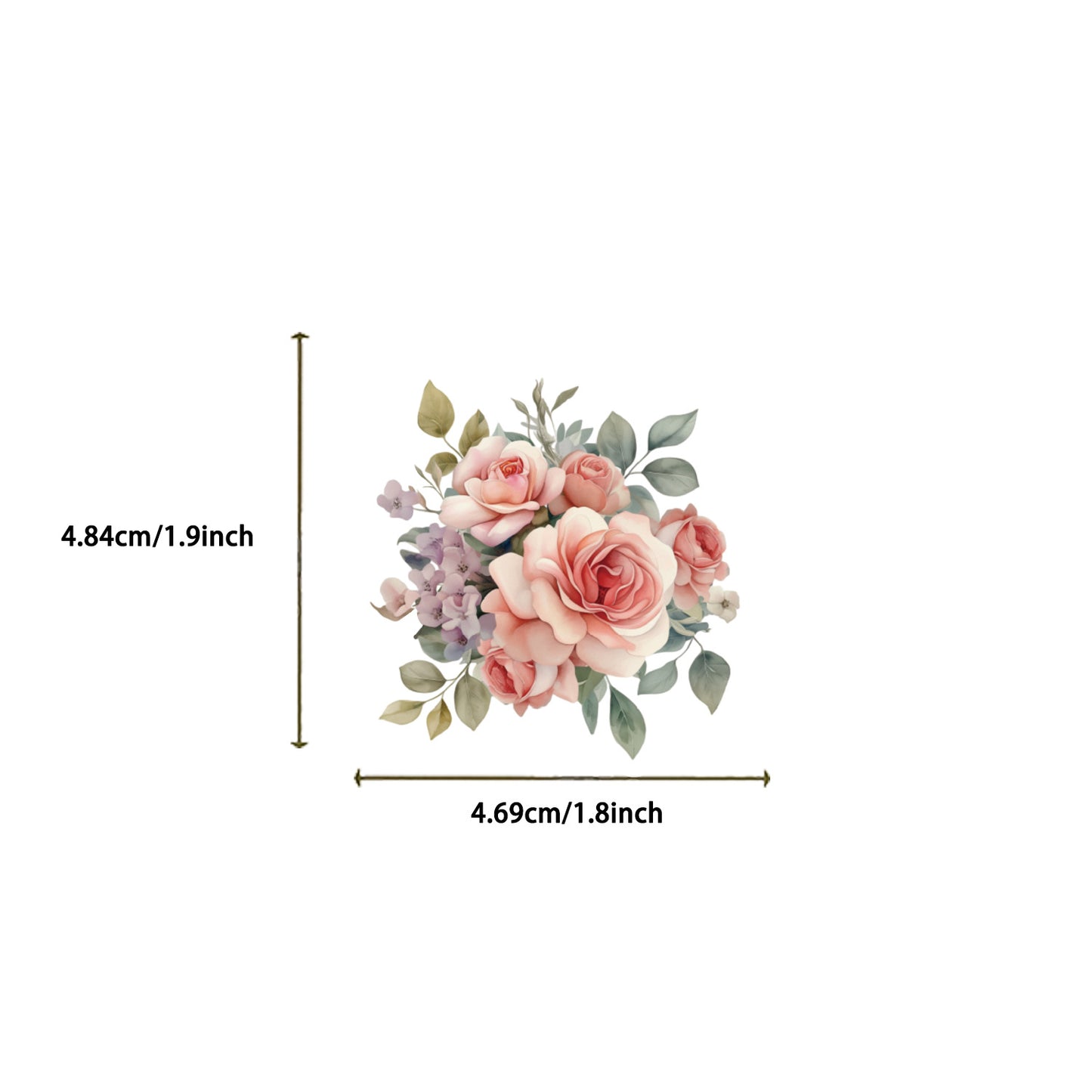 50pcs Colorful Butterfly & Flower Stickers 🦋🌸 Waterproof Transparent PET | Planner - Water Bottle -Guitar Decals Kawaii Stickers