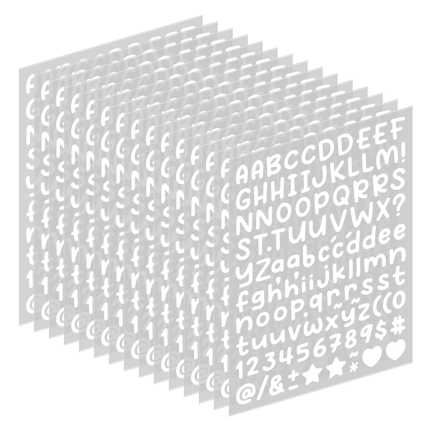 10PCS 0.5 Inch English Alphabet Stickers Small Size Decorative Scrapbook Letter Stickers Waterproof Stickers Kawaii Stickers