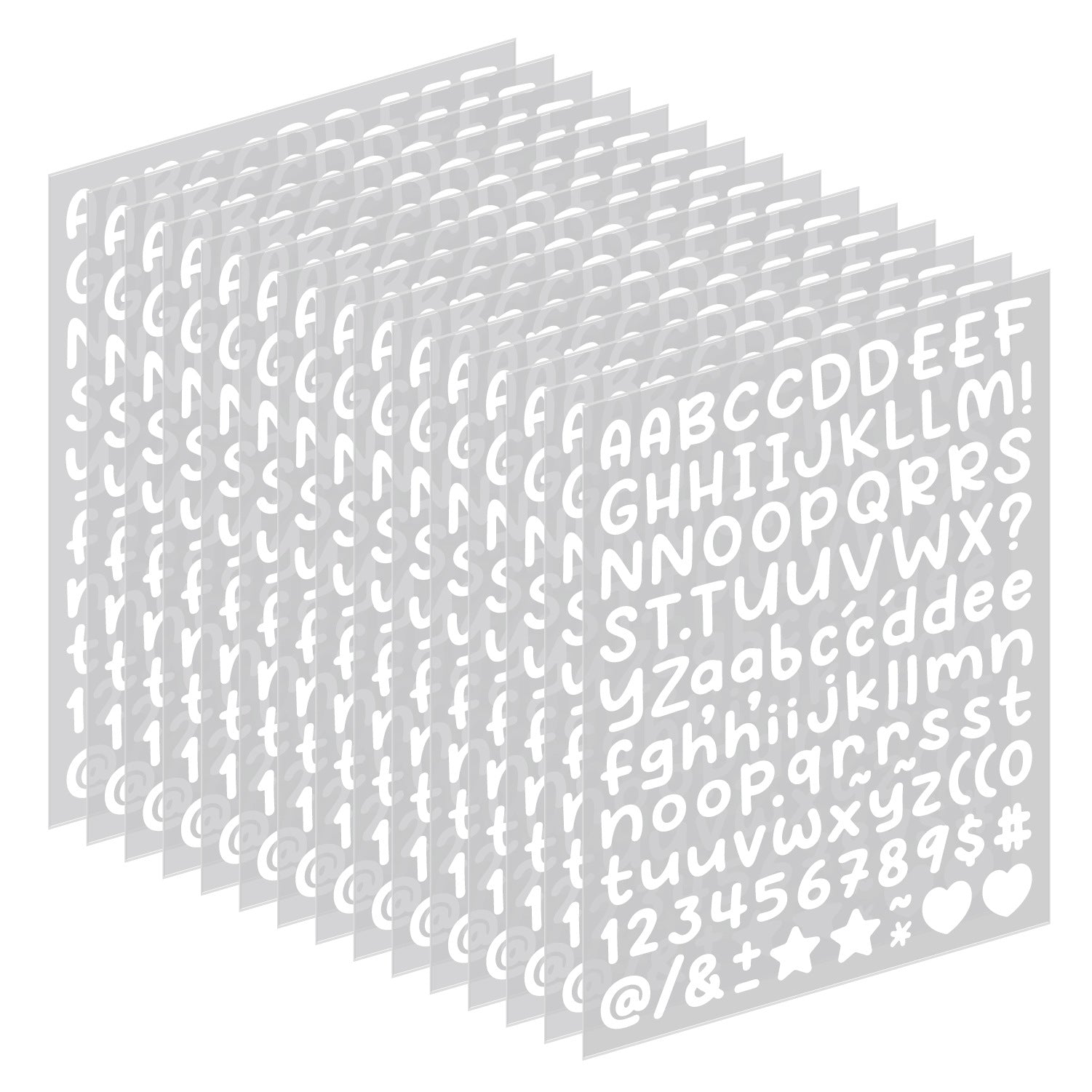 10PCS 0.5 Inch English Alphabet Stickers Small Size Decorative Scrapbook Letter Stickers Waterproof Stickers Kawaii Stickers