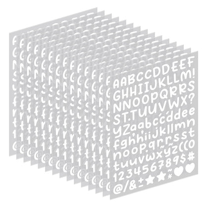 10PCS 0.5 Inch English Alphabet Stickers Small Size Decorative Scrapbook Letter Stickers Waterproof Stickers Kawaii Stickers