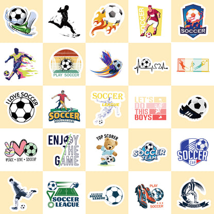 ⚽ 50PCS Football Stickers – Waterproof PVC World Cup Stars & Trophy Pack – Cool Stickers for Water Bottles, Laptops & iPhones Kawaii Stickers