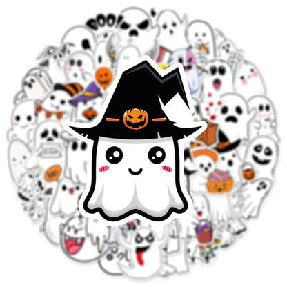 Halloween Stickers Kawaii Stickers Ghost Decals (50pcs)