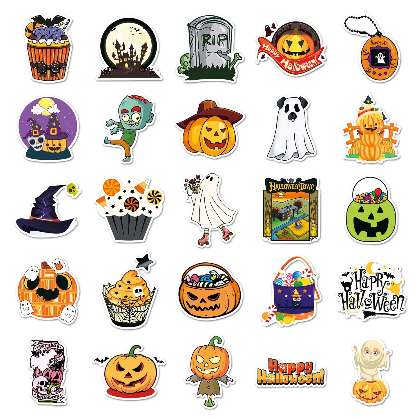 Halloween stickers – 100 Cute Spooky Waterproof Halloween Sticker Pack 🎃