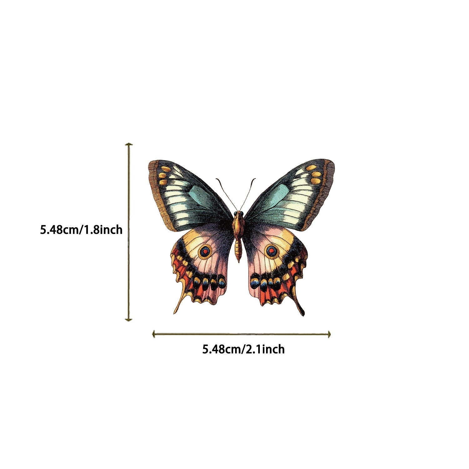 50pcs Transparent Vintage Butterfly & Plant Stickers | Waterproof PET Stickers for Journals, Notebooks, Cups & Guitars Kawaii Stickers