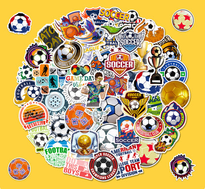 🏆 50Pcs Trophy Football Stickers – World Cup & European Cup Edition ⚽✨ Kawaii Stickers