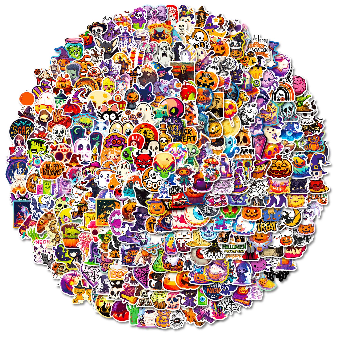 Halloween Stickers – 300PCS Spooky Reaper Pumpkin Sticker Pack