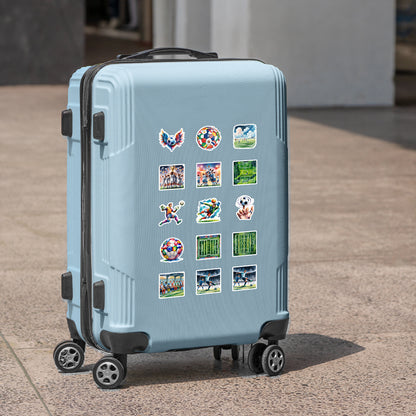 Football Stickers – 50Pcs Sport Designs – High-Definition Waterproof PVC – For Water Bottles, Laptops, Skateboards, Suitcases, Phones – Kawaii Stickers Kawaii Stickers