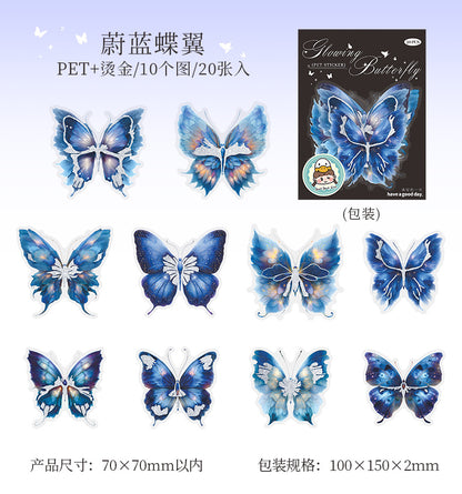 20pcs Butterfly stickers – Scrapbook & Craft Decoration – Kawaii Stickers Kawaii Stickers