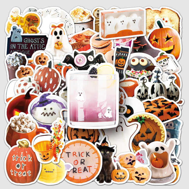 🎃 50Pcs Halloween Waterproof Stickers – Perfect for Phone Cases & Laptops Kawaii Stickers