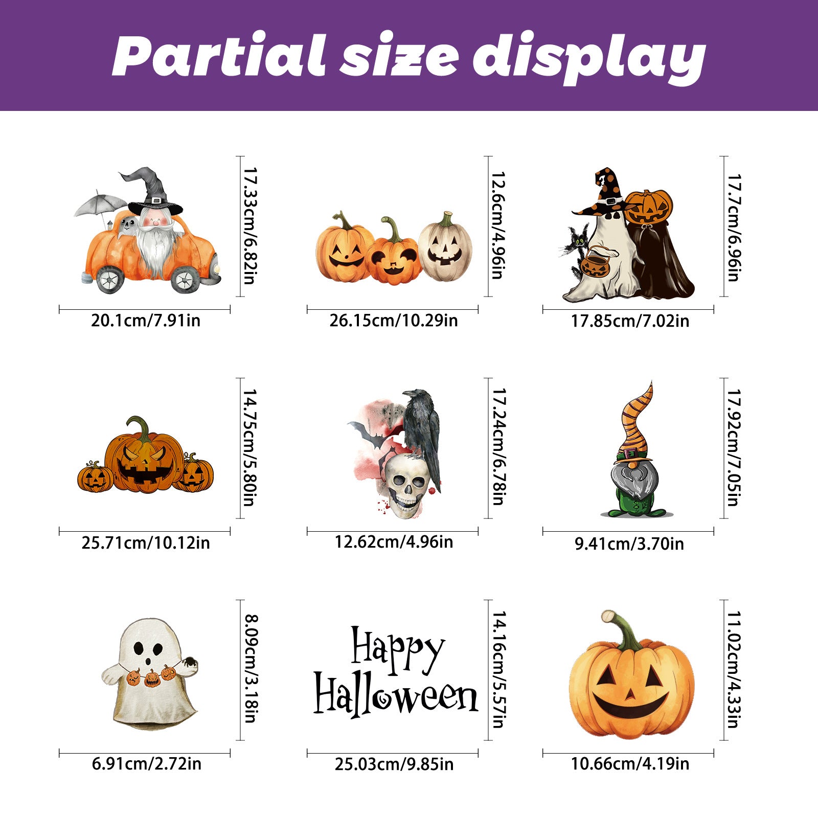 Spooktacular Halloween Window Stickers – Double-Sided Static Cling Décor for Glass Doors & Windows 👻🕷️ Kawaii Stickers