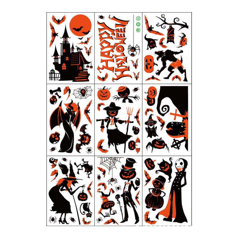 Spooktacular Halloween Window Stickers – Double-Sided Static Cling Décor for Glass Doors & Windows 👻🕷️ Kawaii Stickers