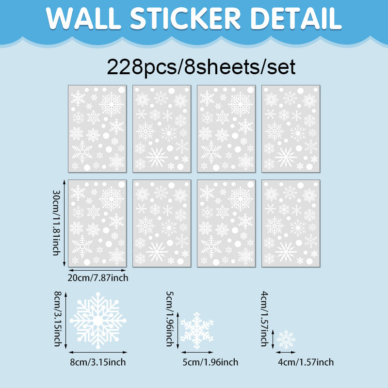 🎄 White Snowflake Window Stickers – Christmas Glass Decals for Festive Holiday Decor 🎄 Kawaii Stickers