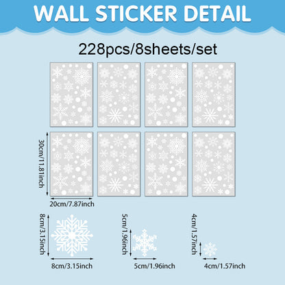 🎄 White Snowflake Window Stickers – Christmas Glass Decals for Festive Holiday Decor 🎄 Kawaii Stickers