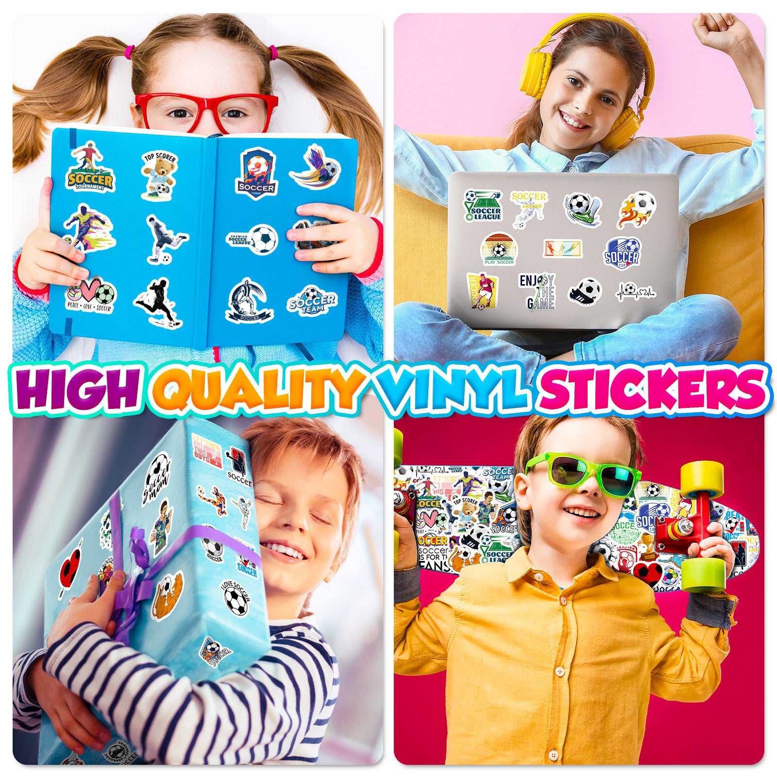 ⚽Football Stickers – 50PCS World Cup Stars Waterproof Laptop, Water Bottle & Phone Decals 2025 🎨✨ Kawaii Stickers
