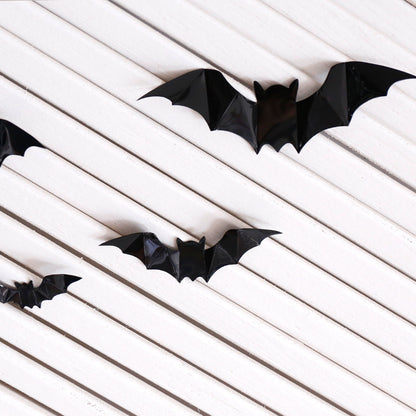 🎃 New 3D Black Bat Halloween Window Stickers – Spooky Wall & Glass Décor Kawaii Stickers