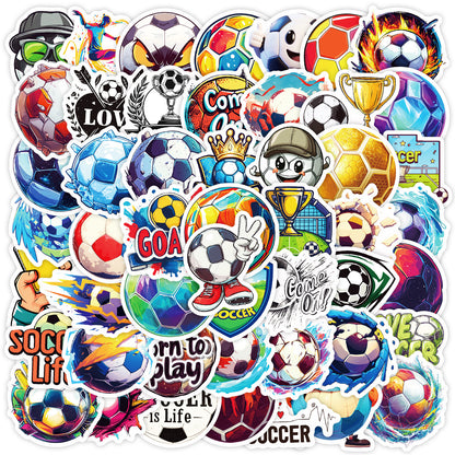 50PCS Football Stickers ⚽ Graffiti Sport Pack – Waterproof & Cool Kawaii Stickers