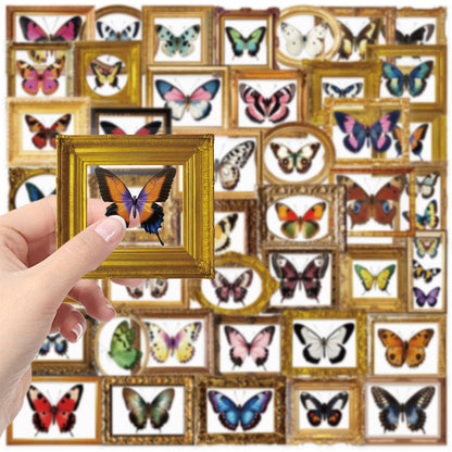 52pcs Vintage Butterfly Stickers Pack – Waterproof for Journal, Laptop & Guitar – Kawaii Stickers Kawaii Stickers