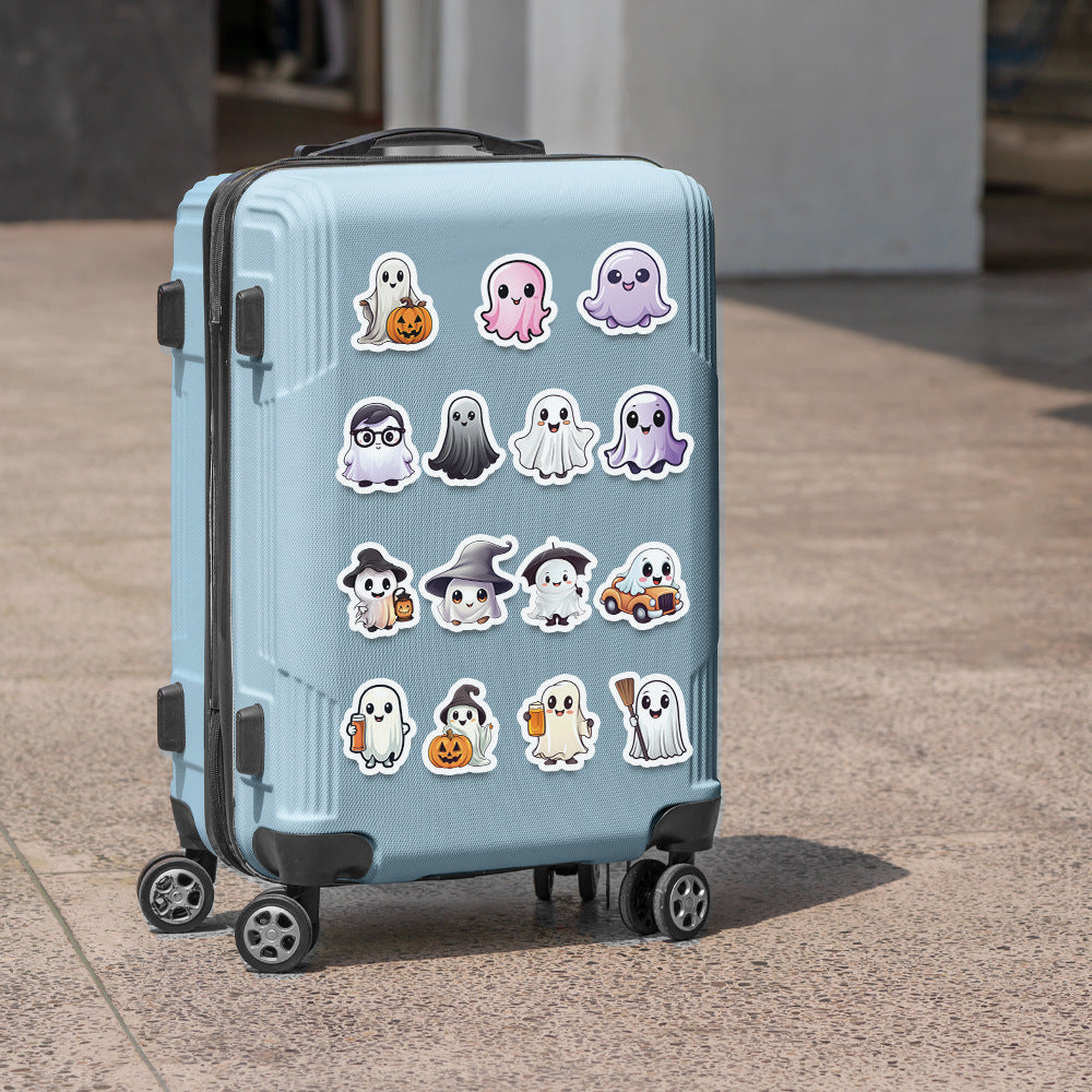 Halloween Stickers Set –Cute Ghost Designs for DIY Lovers (50pcs)