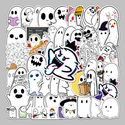 Halloween Stickers – Cute Ghost Decals for Laptops Bottles