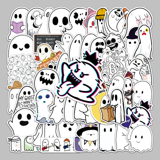 Halloween Stickers – Cute Ghost Decals for Laptops Bottles