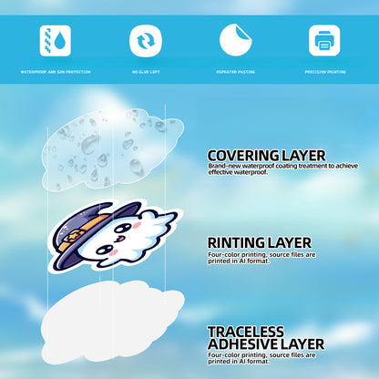 🎃 50pcs Cute Halloween Stickers Pack – Waterproof PVC Laptop Water Bottle Decorations Kawaii Stickers