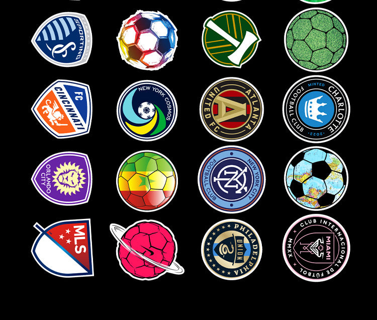 ⚽ 50PCS Graffiti Football Stickers – Sporty Waterproof Pack 🎉 Kawaii Stickers