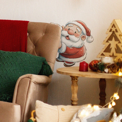 🎅 Watercolor Cute Santa Christmas Stickers – Removable & Self-Adhesive Home Decor 🎄 Kawaii Stickers