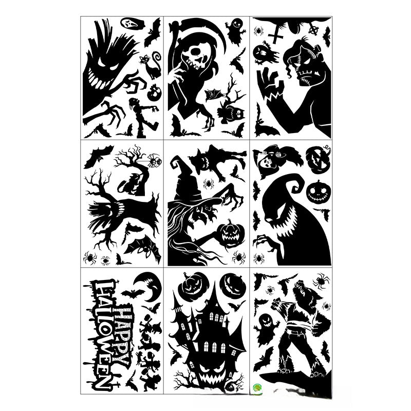 Spooktacular Halloween Window Stickers – Double-Sided Static Cling Décor for Glass Doors & Windows 👻🕷️ Kawaii Stickers