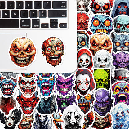 Halloween Stickers – 50pcs Scary Creepy Face DIY Stickers