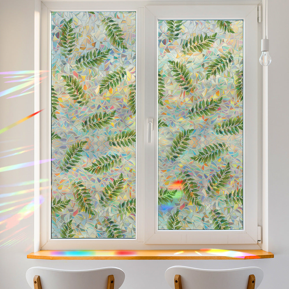🌿 Holographic Painted Tropical Green Leaves Window Stickers – Fresh & Relaxing 🌿 Kawaii Stickers