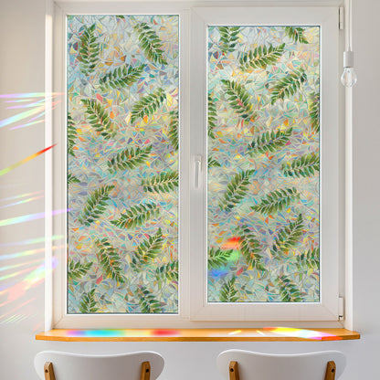 🌿 Holographic Painted Tropical Green Leaves Window Stickers – Fresh & Relaxing 🌿 Kawaii Stickers