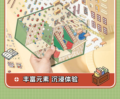 3D DIY Sticker – Three-Layer Miniature Fantasy House – Scrapbook & Craft Decoration – Kawaii Stickers Kawaii Stickers