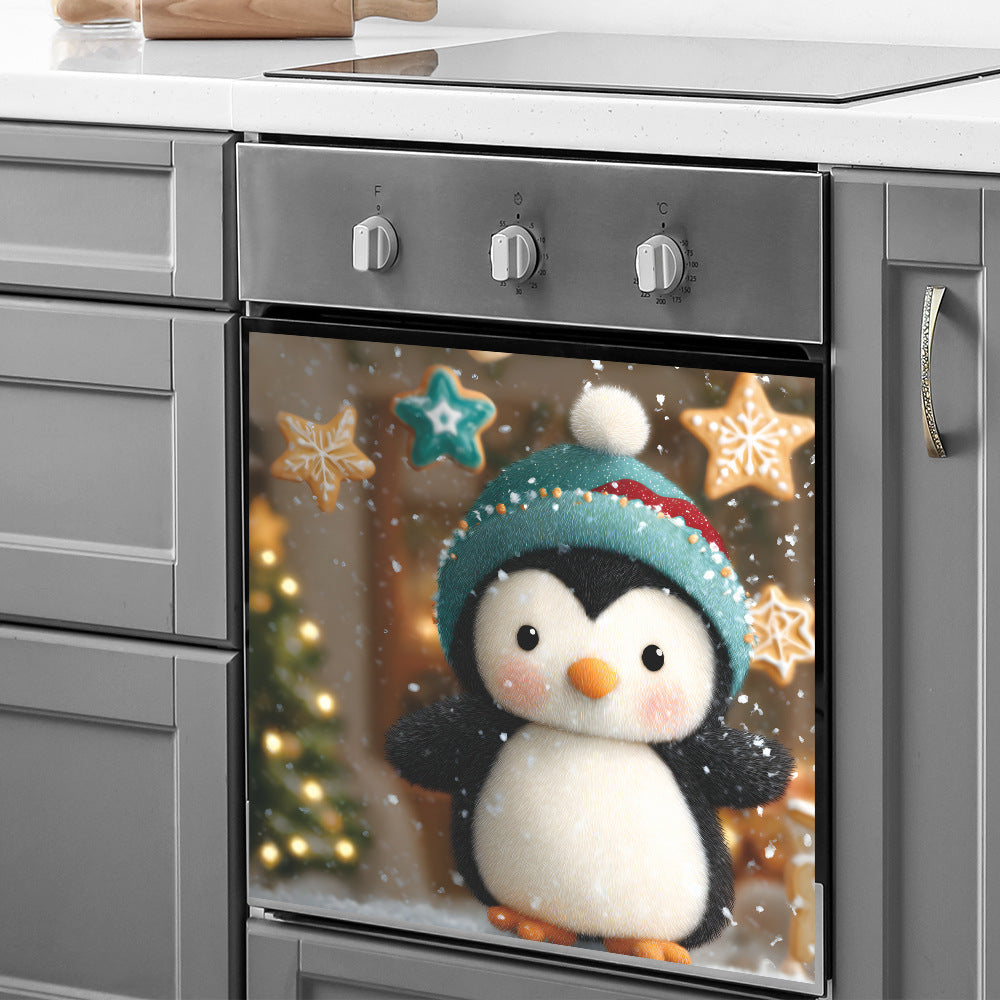 ❄️ Christmas Night Penguin Stickers – Self-Adhesive Snowy Holiday Decor 🎄 Kawaii Stickers